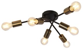 Φωτιστικό Οροφής Globo Lighting Sarini 54003-6D Μαύρο