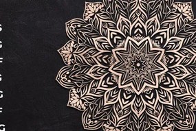 Intra απο ξύλο plywood 3mm-4mm πάχος – Διακόσμηση τοίχου Mandala Cut Laser Δίασταση 40x30 cm INTRAFABR-84753420