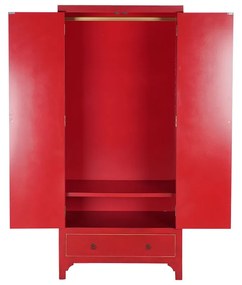 Ντουλάπι DKD Home Decor 85,5 x 50,5 x 186,2 cm Έλατο Κόκκινο Ξύλο MDF