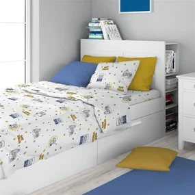 Σετ Σεντόνια 3τμχ Μονά 160x240εκ. Sweet Dreams 554 White-Sky Blue DimCol