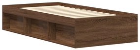 vidaXL Πλαίσιο Κρεβατιού Καφέ Δρυς 90x200 εκ.