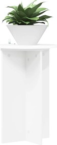 vidaXL Βάση φυτών 2 pcs Λευκό Ø40 x 60 εκ. Επεξεργασμένο Ξύλο