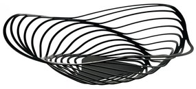 Φρουτιέρα Trinity ACO01 B Φ43x10cm Μεταλλική Black με Δώρο 2 Δαχτυλίδια Πετσέτας Alessi Metal