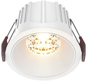 Χωνευτό Σποτ Φωτιστικό Οροφής LED 15W 2700K Downlight Alfa LED Maytoni-DL043-01-15W2.7K-RD-W-DE-Λευκό DL043-01-15W2.7K-RD-W-DE