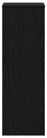 vidaXL Βάση Φυτών Μαύρη Βελανιδιά 33 x 33 x 100 cm - Ξύλο Κατασκευής