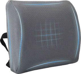 vidaXL Μαξιλάρι πλάτης Γκρι Αφρός Μνήμης 36 x 30 x 12 εκ.