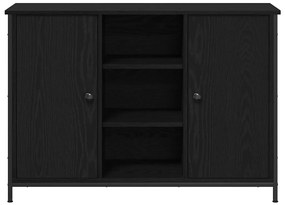 vidaXL Πλαϊνό γραφείο Μαύρη δρυς 100 x 35 x 70 εκ. Επεξεργασμένο ξύλο
