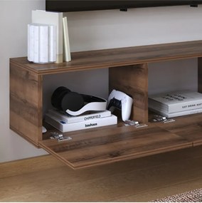Stewehome Μοντέρνο επιτοίχιο ράφι τηλεόρασης από σανίδα μελαμίνης 150x32x30 cm
