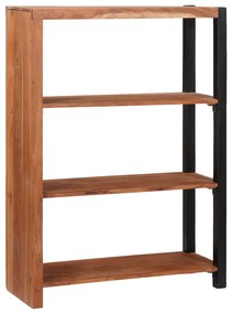vidaXL Βιβλιοθήκη Καφέ, Μαύρο 80 x 30 x 110 εκ. Στερεό Ξύλο Ακακίας
