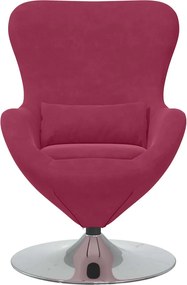 vidaXL Κάθισμα-αυγό Κόκκινο Βελούδο