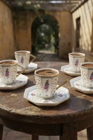 Stewehome Σετ πορσελάνινων φλιτζανιών καφέ για 6 άτομα Πολύχρωμο