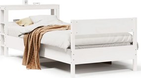 vidaXL Σκελετός Κρεβ. Χωρίς Στρώμα Λευκό 75x190 εκ Μασίφ Πεύκο