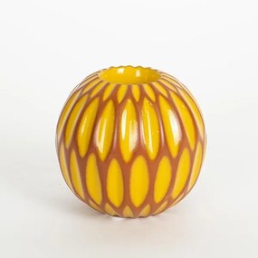 Κηροπήγιο Ρεσώ Κεραμικό Terracotta-Κίτρινο 10,9x9,9εκ. ESTHETI 752-25014