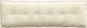 vidaXL Μαξιλάρι Πλάτης Κρεμ 160 x 50 cm Υφασμάτινο Κορντουρά
