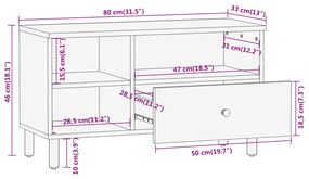 ΈΠΙΠΛΟ ΤΗΛΕΟΡΑΣΗΣ 80 X 33 X 46 ΕΚ. ΑΠΟ ΜΑΣΙΦ ΞΥΛΟ ΜΑΝΓΚΟ 356908