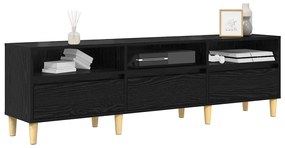 vidaXL Ντουλάπι TV Μαύρη δρυς 150 x 30 x 45 εκ Επεξεργασμένο ξύλο