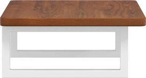vidaXL Ράφι Νιπτήρα Τοίχου από Ατσάλι / Μασίφ Ξύλο Δρυός