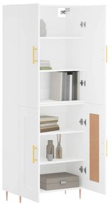 vidaXL Ντουλάπι Λευκό 69,5x34x180 εκ. από Επεξεργασμένο Ξύλο