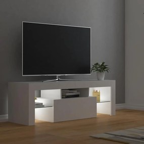 vidaXL Έπιπλο Τηλεόρασης με LED Λευκό 120x30x40 εκ.