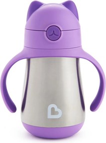 Παγούρι - Θερμός 237ml Με Καλαμάκι Munchkin Cool Cat Purple