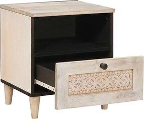 vidaXL Κομοδίνο 2 pcs Λευκό 40 x 33 x 46 εκ. Επεξεργασμένο Ξύλο