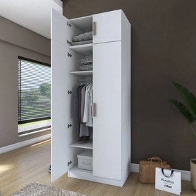 Ντουλάπα Λευκό BRISUTE 90x57.5x255