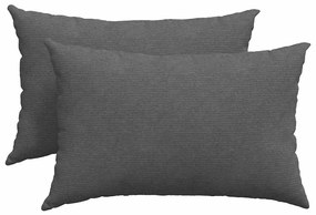 vidaXL Μαξιλάρι Καναπέ 2 pcs Σκούρο Γκρι 60 x 40 cm