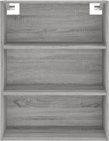 vidaXL Ντουλάπι Γκρι Sonoma 69,5 x 34 x 180 εκ. Επεξεργασμένο Ξύλο