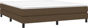 vidaXL Κρεβάτι Boxspring με Στρώμα Σκούρο Καφέ 180x200 εκ Υφασμάτινο