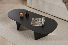 Τραπεζάκι Σαλονιού Ξύλο Μαύρο OVALIS 130x65x40