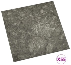 vidaXL Δάπεδο Αυτοκόλλητο Γκρι 55 τεμ. 5,11 μ² από PVC