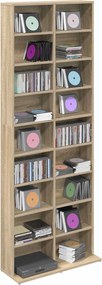VidaXL Ντουλάπα CD Sonoma Δρυς 65 x 23,5 x 175 εκ. Επεξεργασμένο Ξύλο