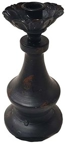 Κηροπήγιο 013.786543 9,5x17,5cm Black Metal