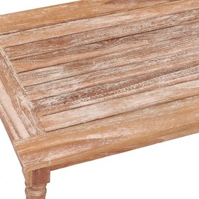 Τραπεζάκι Batavia Λευκή Πατίνα 90 x 50 x 45 εκ. Μασίφ Ξύλο Teak - Καφέ