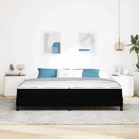 vidaXL Κρεβάτι με ελατήρια με στρώμα Μαύρο 200 x 200 cm ύφασμα