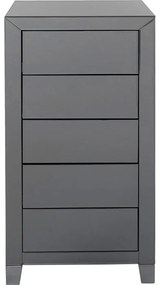 Συρταριέρα Ψηλή Luxury Push 5 Συρτάρια Γκρι 49x41x110εκ - Γκρι