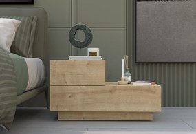 Κομοδίνο Sapphire Δρυς FETAZA 70x38.3x35