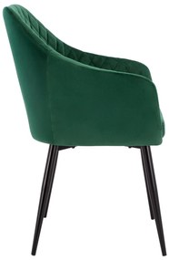 Καρέκλα-Πολυθρόνα CHARLES Βελούδο Κυπαρισσί 52x60x89Υεκ. 2αδα 52x60x89 εκ.