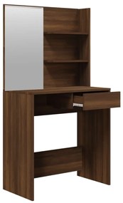 vidaXL Μπουντουάρ Σετ Καφέ Δρυς 74,5 x 40 x 141 εκ.