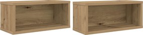 vidaXL Ράφι Αποθήκευσης CDs 2 τμχ. Artisan Δρυς 40 x 17 x 17 εκ.