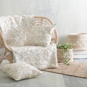 Ριχτάρι Natalie Ecru Ρυθμός Three-Seater 180x280cm Chenille,Βαμβάκι,Polyester