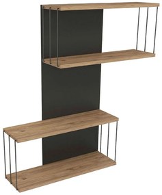 Ραφιέρα Τοίχου Destan 854KLN1742 65x19x96cm Anthracite-Pine