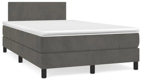 ΚΡΕΒΑΤΙ BOXSPRING ΜΕ ΣΤΡΩΜΑ ΣΚΟΥΡΟ ΓΚΡΙ 120X190 ΕΚ. ΒΕΛΟΥΔΙΝΟ 3269826