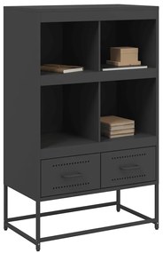 vidaXL Ντουλάπι Μαύρο 68x39x111,5 εκ. από Χάλυβα
