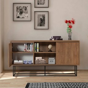 Μπουφές Amedeo Megapap χρώμα καρυδί 140x36x72εκ.