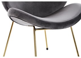 Καρέκλα DKD Home Decor Μαύρο Χρυσό πολυεστέρας Μέταλλο 62 x 58 x 73 cm