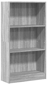 vidaXL Βιβλιοθήκη Γκρι Sonoma 60x24x109 εκ. από Επεξεργ. Ξύλο