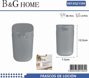 Θήκες κρεμοσάπουνου Dispenser πλαστικές - Σετ 5pcs - Grey - 21589