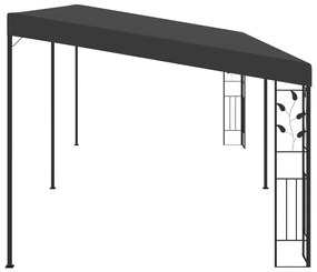 vidaXL Κιόσκι Επιτοίχιο Ανθρακί 6 x 3 x 2,5 μ.