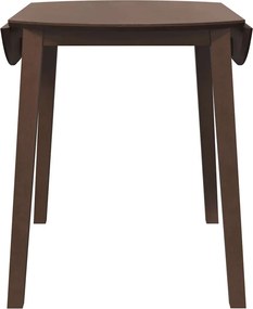 vidaXL Τραπέζι τραπεζαρίας καφέ μασίφ ξύλο καουτσούκ